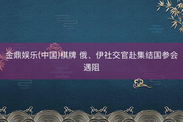 金鼎娱乐(中国)棋牌 俄、伊社交官赴集结国参会遇阻
