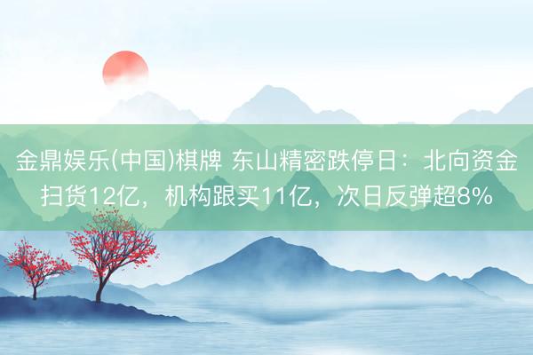 金鼎娱乐(中国)棋牌 东山精密跌停日：北向资金扫货12亿，机构跟买11亿，次日反弹超8%
