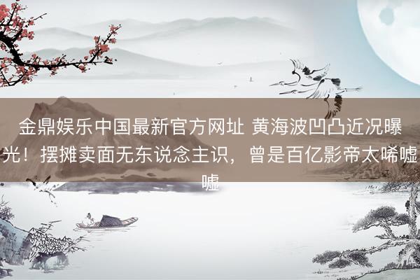 金鼎娱乐中国最新官方网址 黄海波凹凸近况曝光!摆摊卖面无东说念主识,曾是百亿影帝太唏嘘