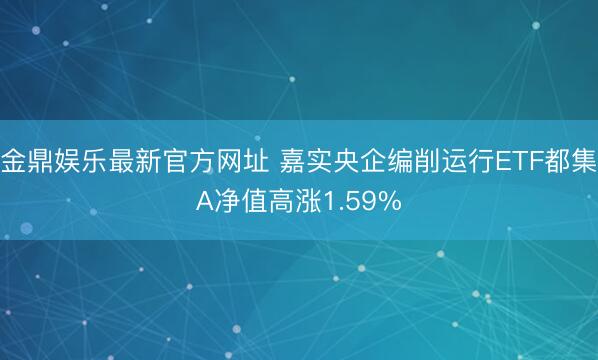 金鼎娱乐最新官方网址 嘉实央企编削运行ETF都集A净值高涨1.59%